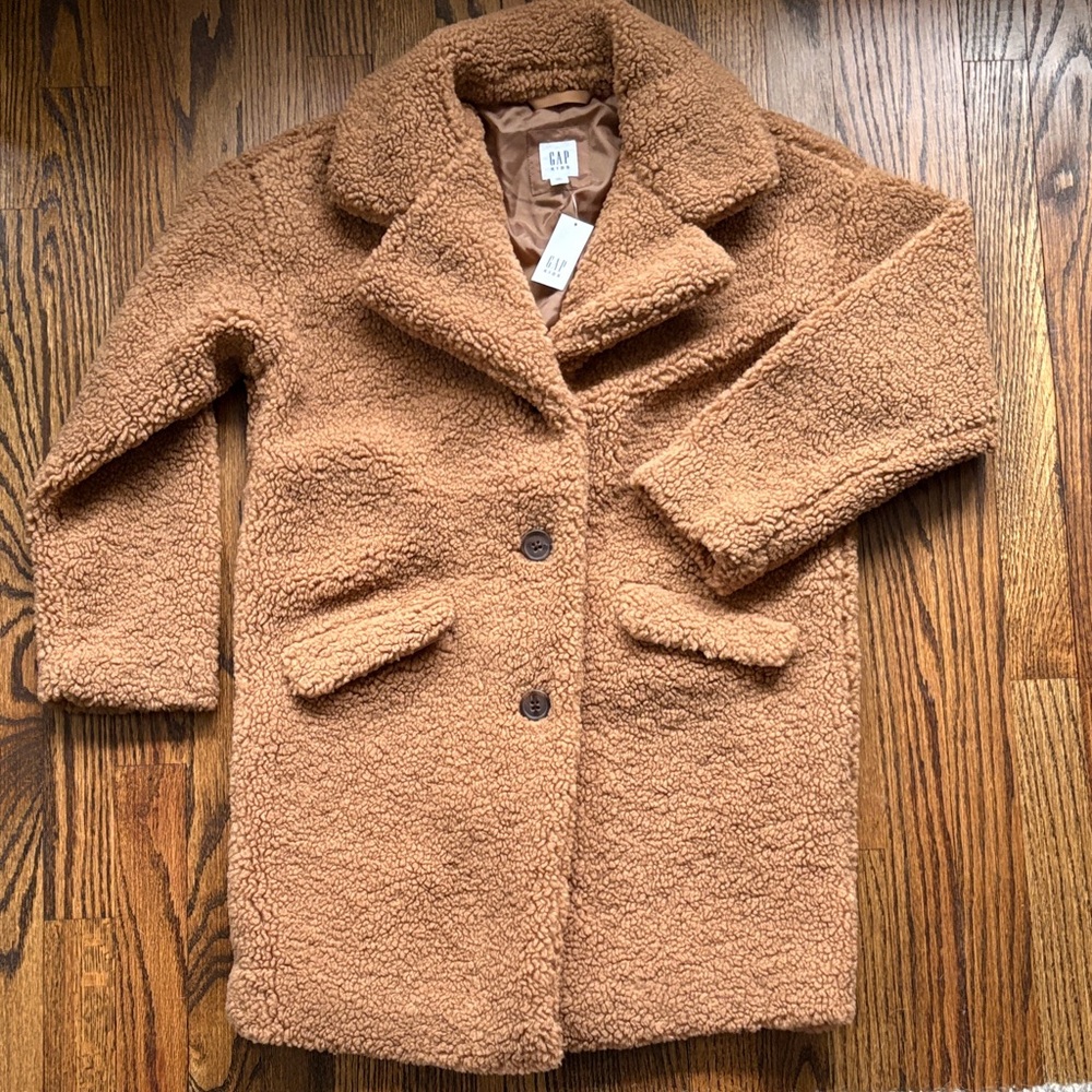 GAP Kids Tan Sherpa Coat